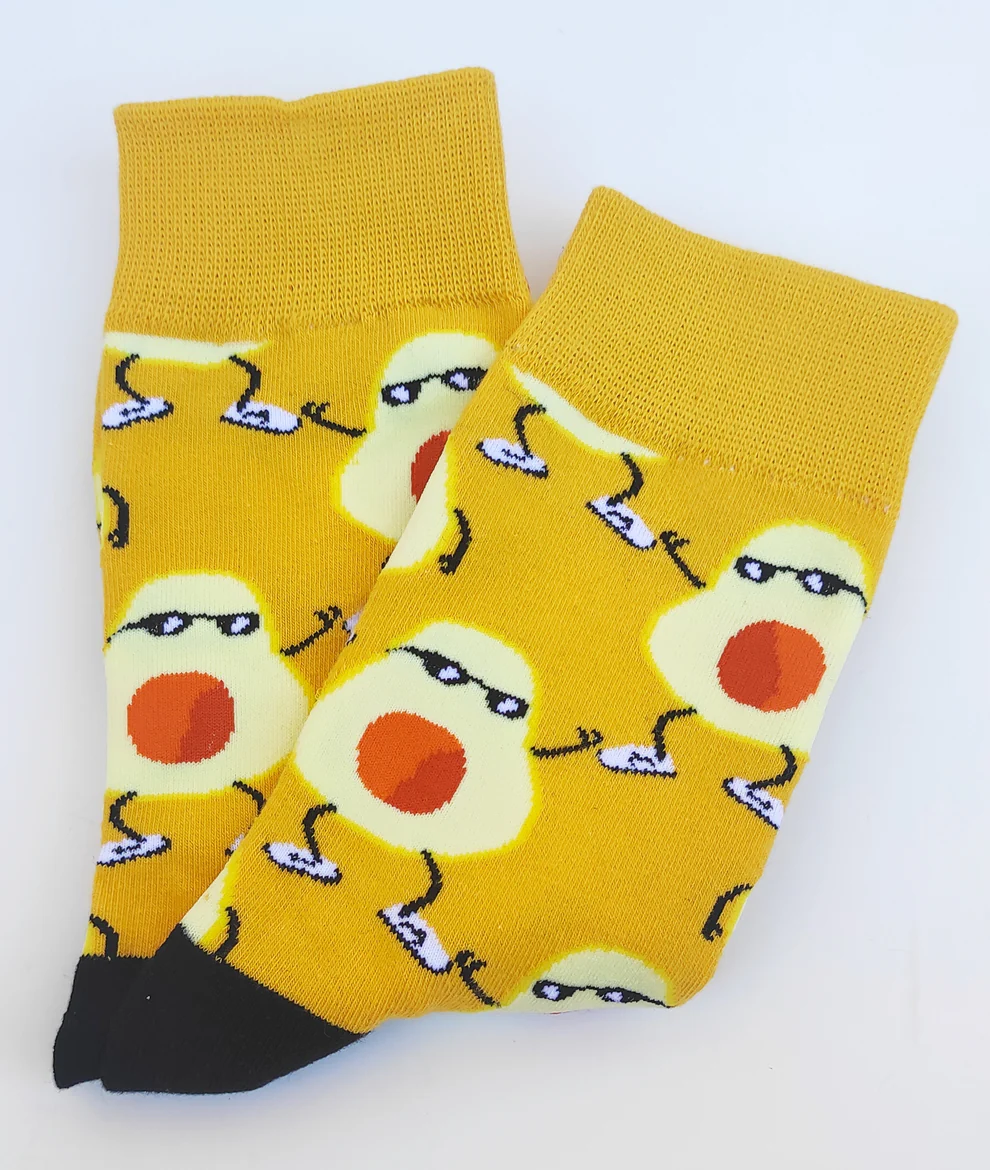 Funny Socks With AVOCADO Print. Unisex.