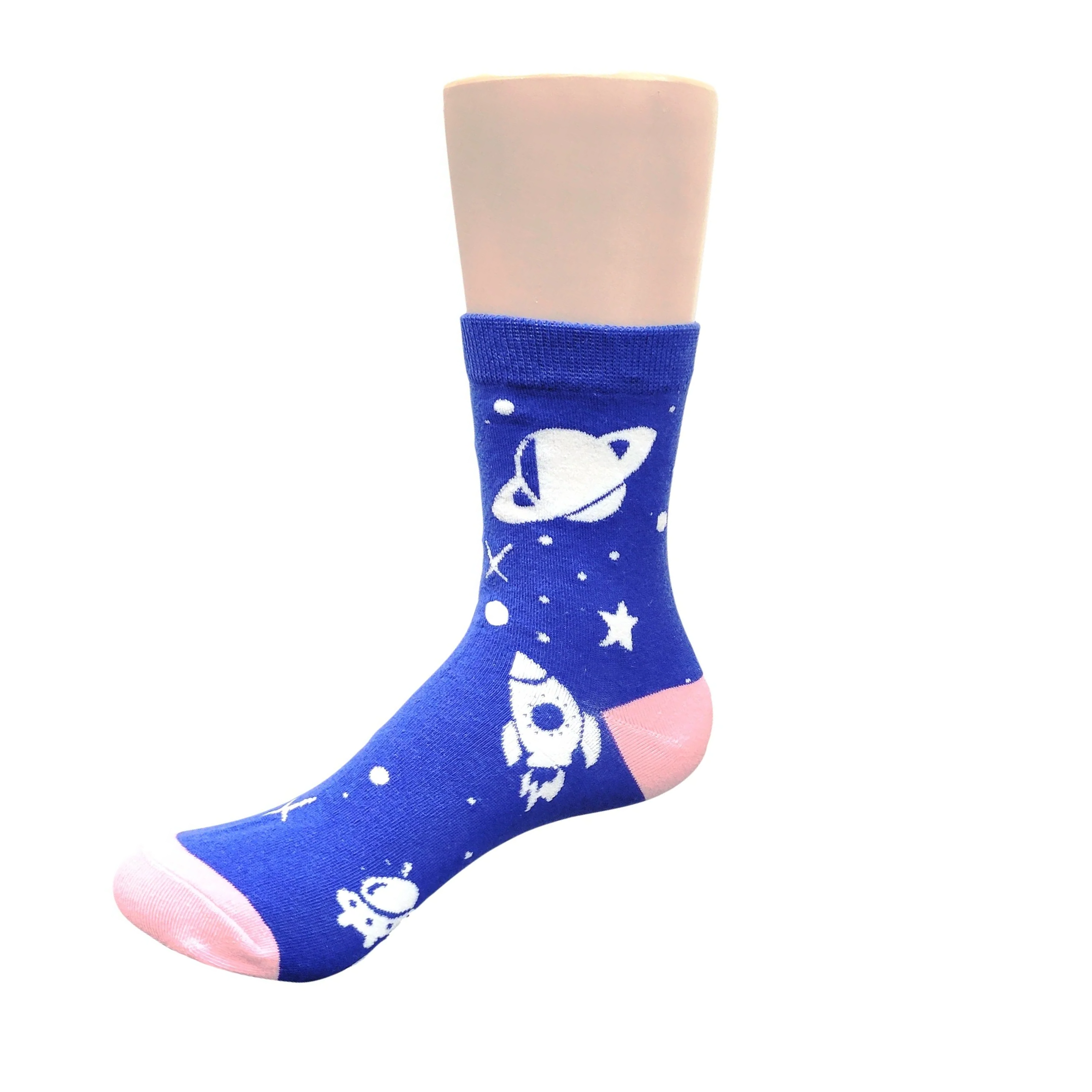 Royal Blue Outer Space Socks Novelty Unisex