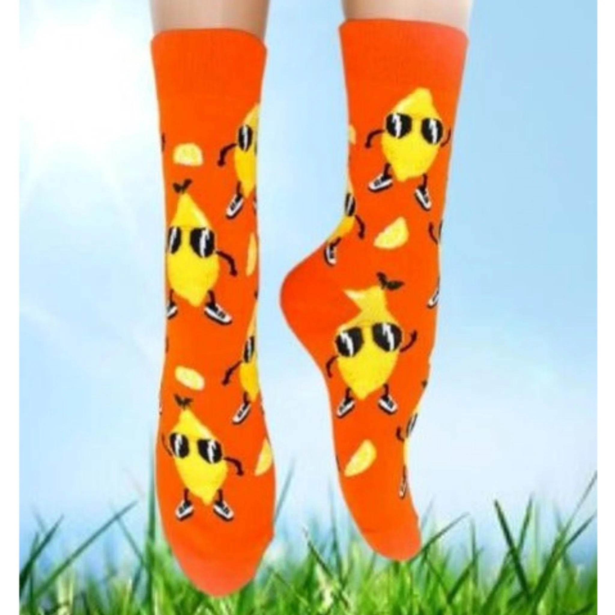 Women's Fruit Lemon Art Cotton Socks