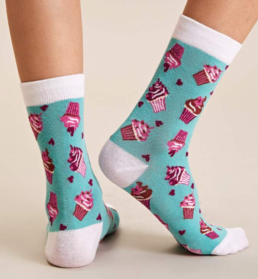 Women's Fruit Dessert Art Cotton Socks