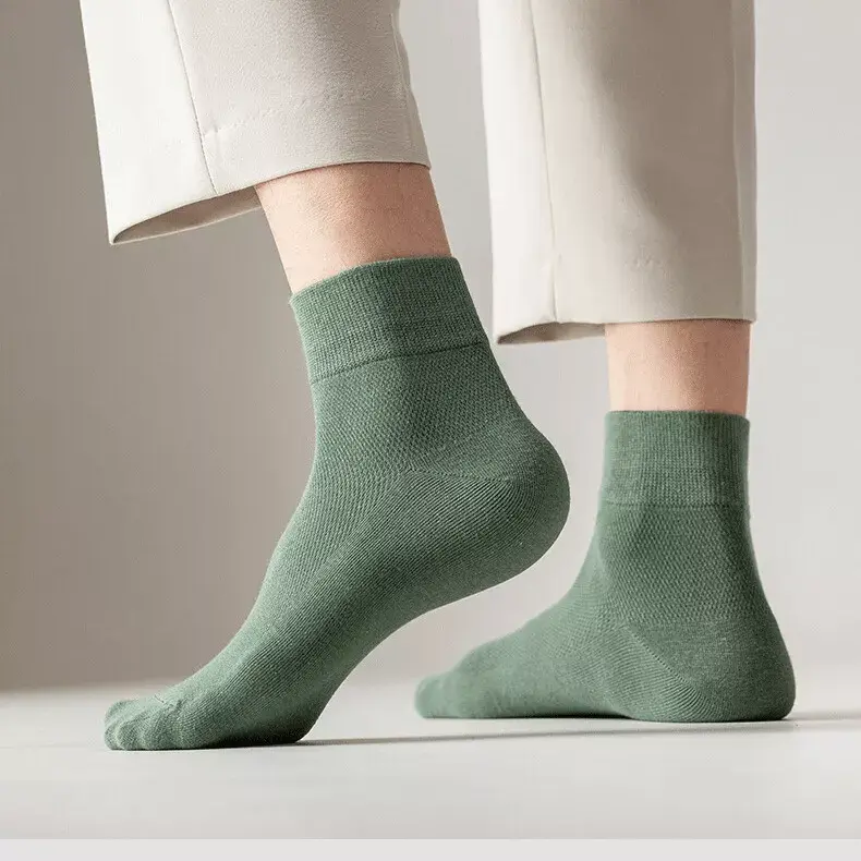 Men's Summer Boat Socks Solid Color Cotton Socks