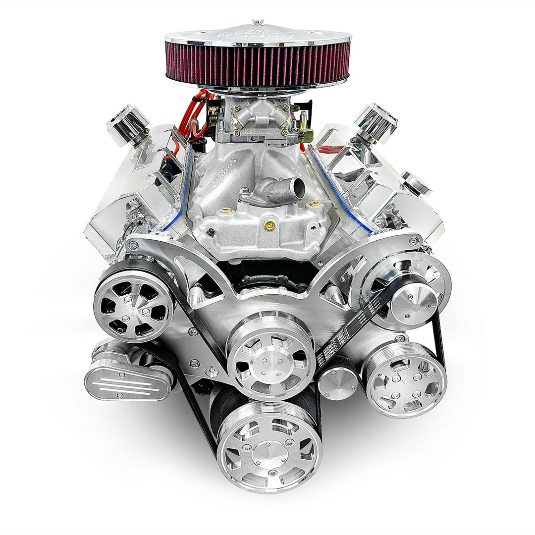 GM Big Block Compatible 598 c.i. Engine and 4L80E Automatic Transmission - 741 Horsepower - Standard Edition Builder Series - Black Pulley Kit - Carbureted