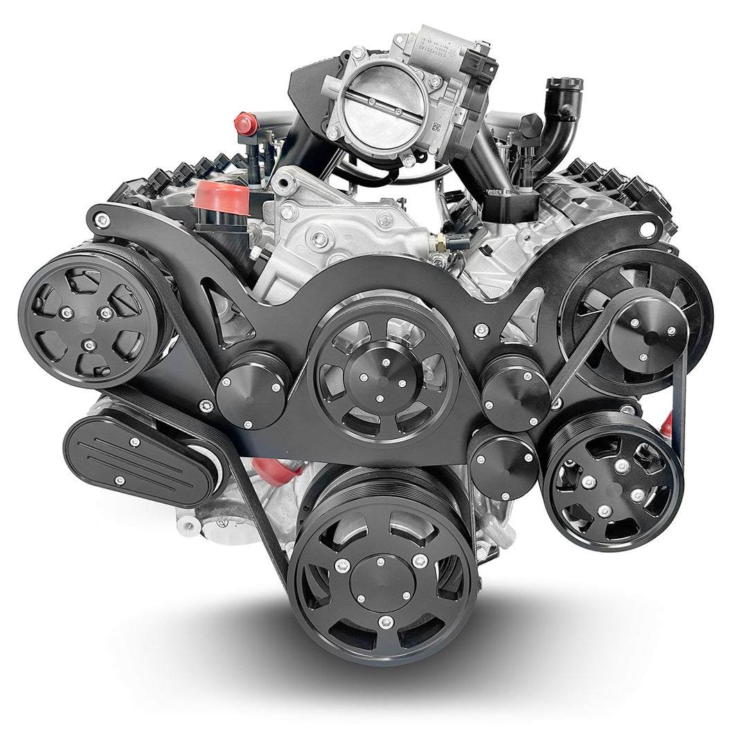 Chrysler Hemi Compatible 426 c.i. Engine and T56 Manual Transmission - 610 Horsepower - Standard Edition Builder Series - Black Pulley Kit - Fuel Injected