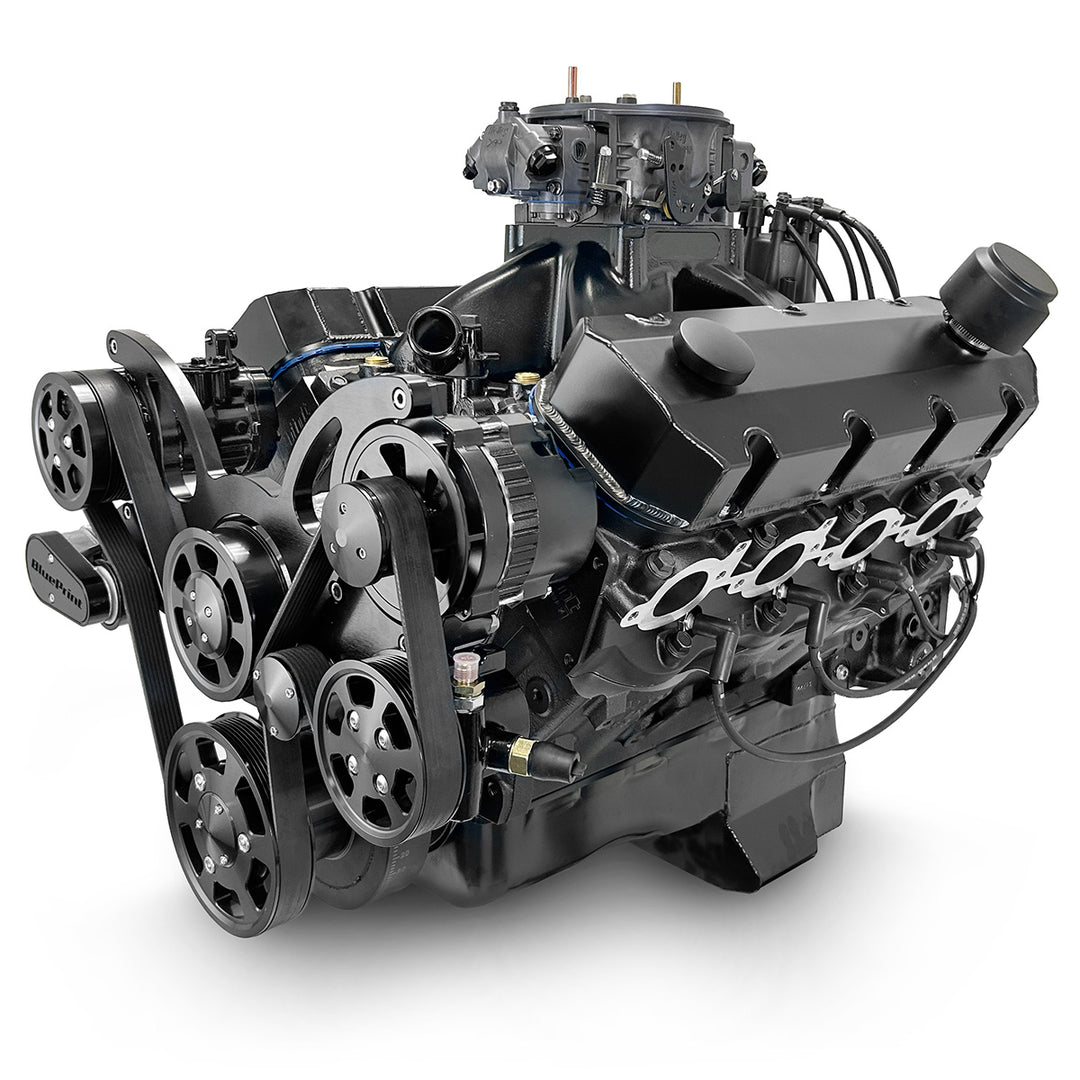 GM Big Block Compatible 632 c.i. ProSeries Engine - 815 Horsepower - Blackout Reaper Edition Deluxe Dressed with Black Pulley Kit - Fuel Injected
