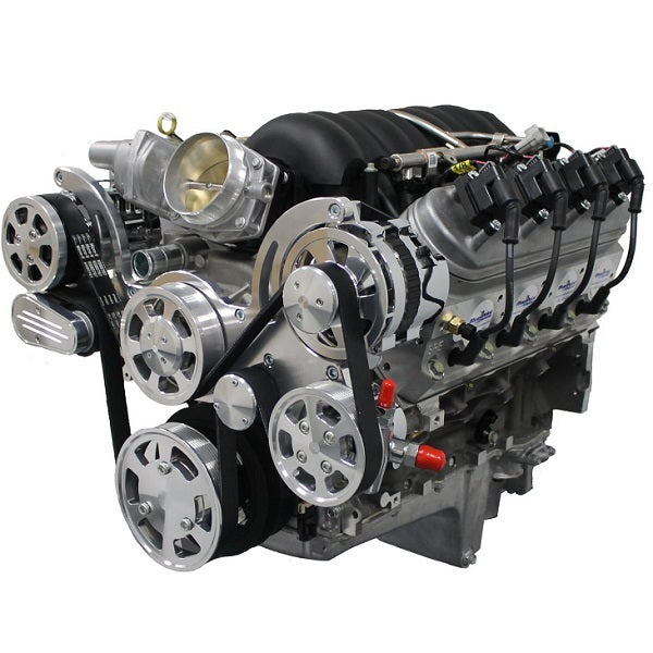 GM LS Compatible Front Accessory Drive - Full Serpentine with Alternator | AC | Power Steering | Water Pump | Brackets and Bolts