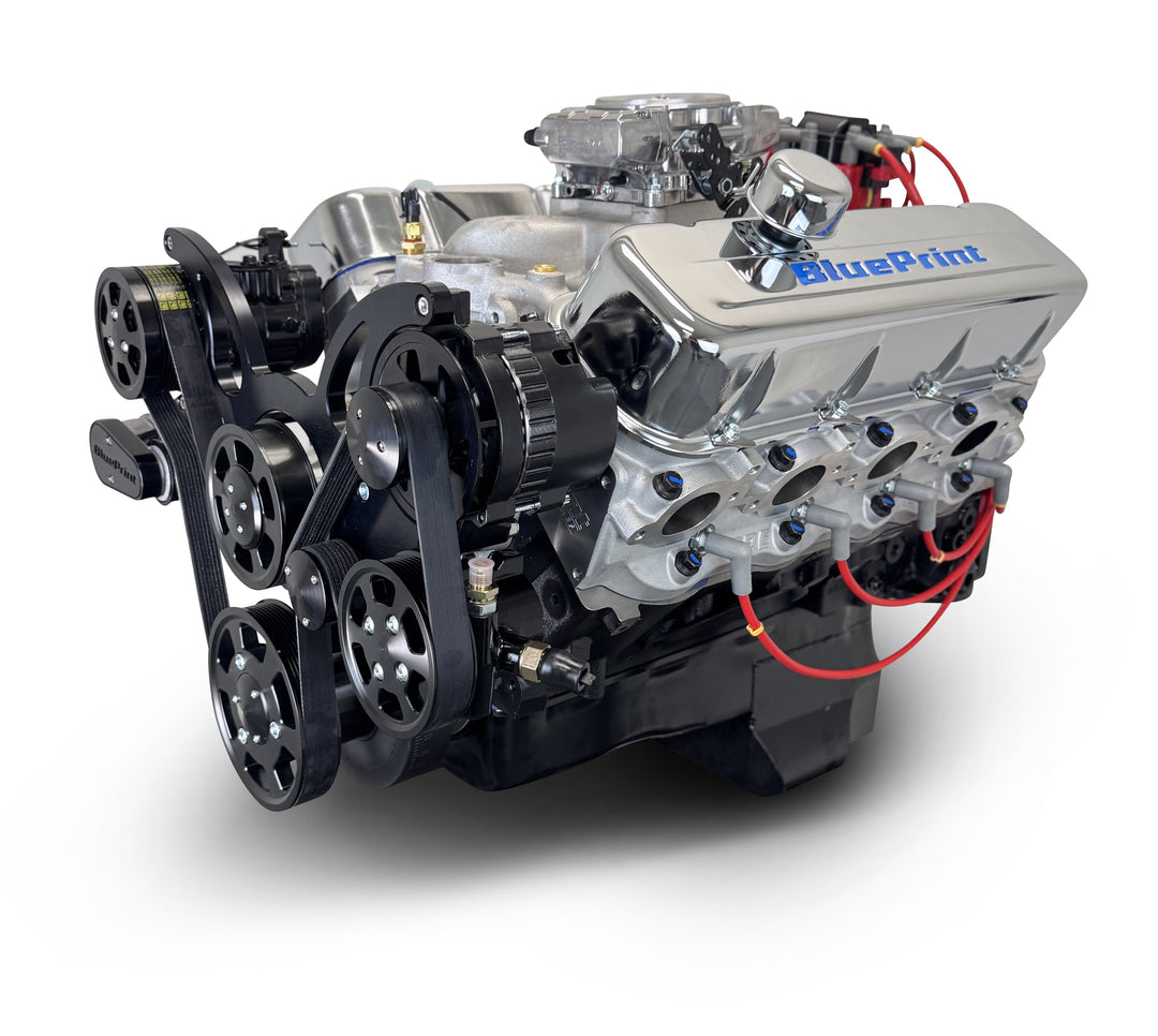 GM Big Block Compatible 454 c.i. Engine - 460 Horsepower - Deluxe Dressed - Black Pulley Kit - Fuel Injected