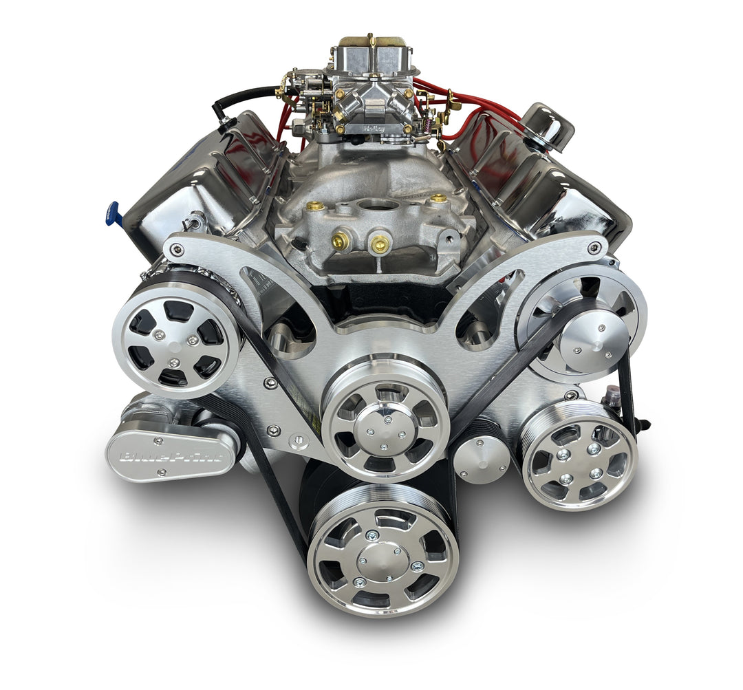 GM Big Block Compatible 454 c.i. Engine - 460 Horsepower - Deluxe Dressed - Polished Pulley Kit - Carbureted