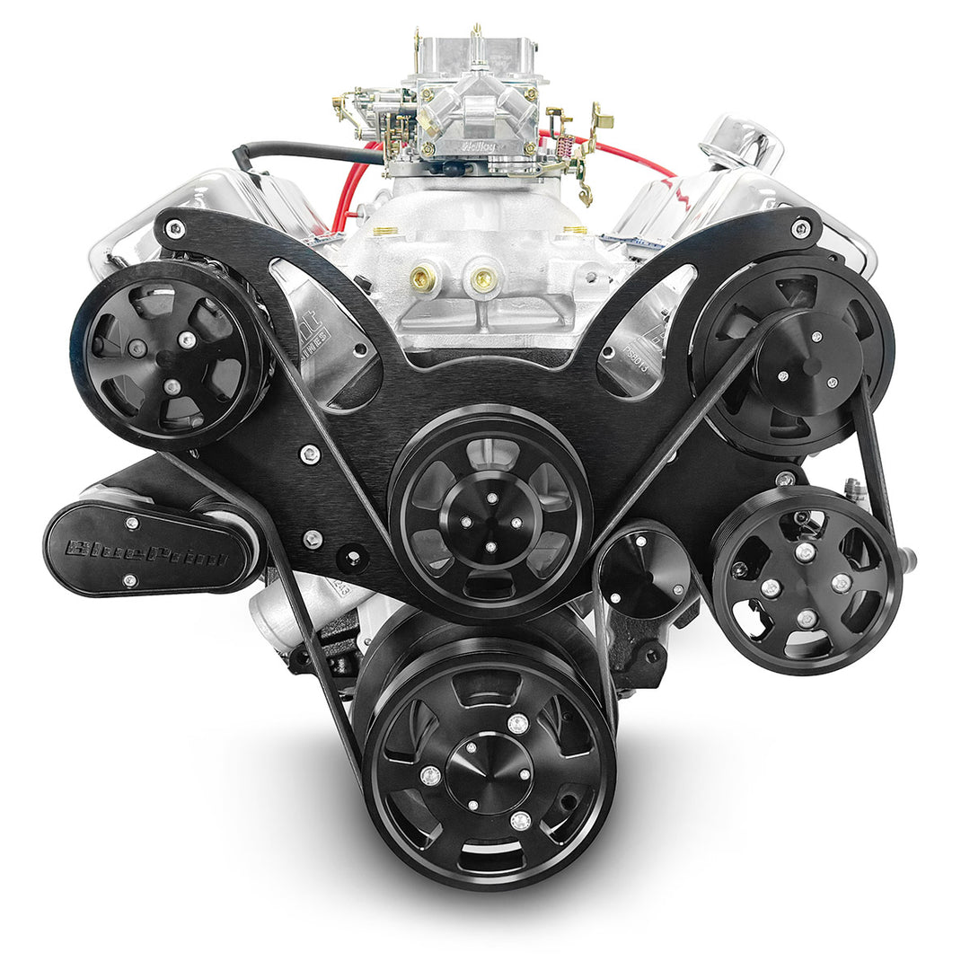 GM Big Block Compatible 454 c.i. Engine - 460 Horsepower - Deluxe Dressed - Black Pulley Kit - Carbureted