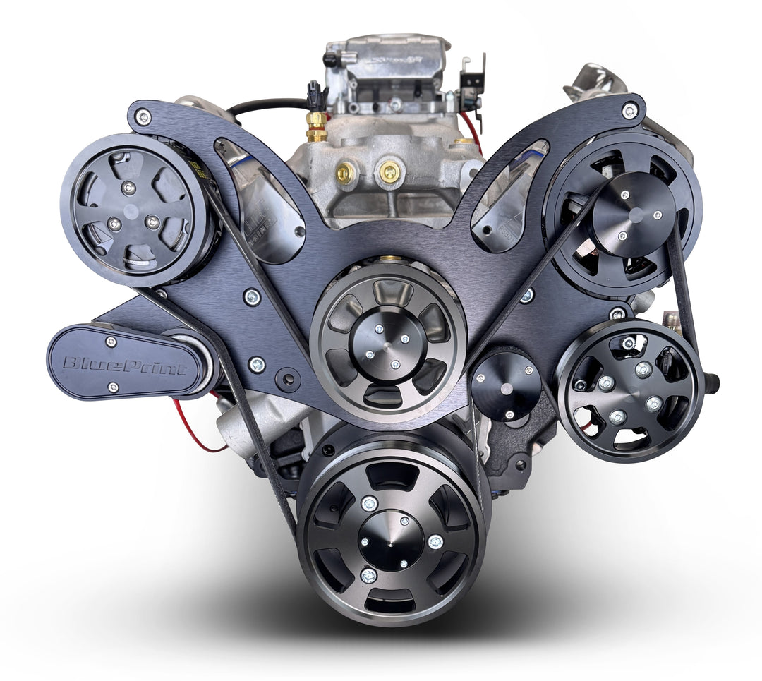 GM Big Block Compatible 454 c.i. Engine - 460 Horsepower - Deluxe Dressed - Black Pulley Kit - Fuel Injected