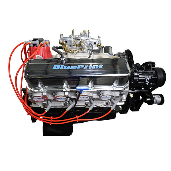 GM Big Block Compatible 496 c.i. Engine - 600 Horsepower - Deluxe Dressed - Black Pulley Kit - Carbureted
