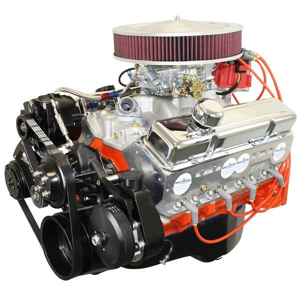 GM Small Block Compatible 400 c.i. Engine - 500 Horsepower - Deluxe Dressed - Black Pulley Kit - Carbureted
