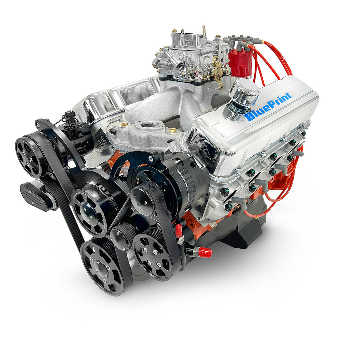 GM Big Block Compatible 502 c.i. Pro Series Engine - 627 Horsepower - Deluxe Dressed - Black Pulley Kit - Carbureted