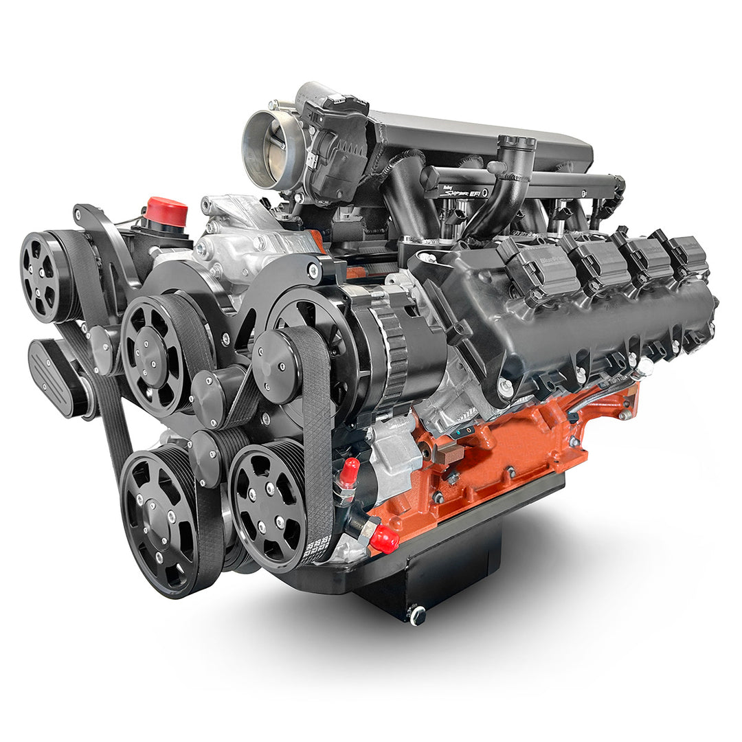 Chrysler Hemi Compatible 426 c.i. Engine and T56 Manual Transmission - 610 Horsepower - Standard Edition Builder Series - Polished Pulley Kit - Fuel Injected