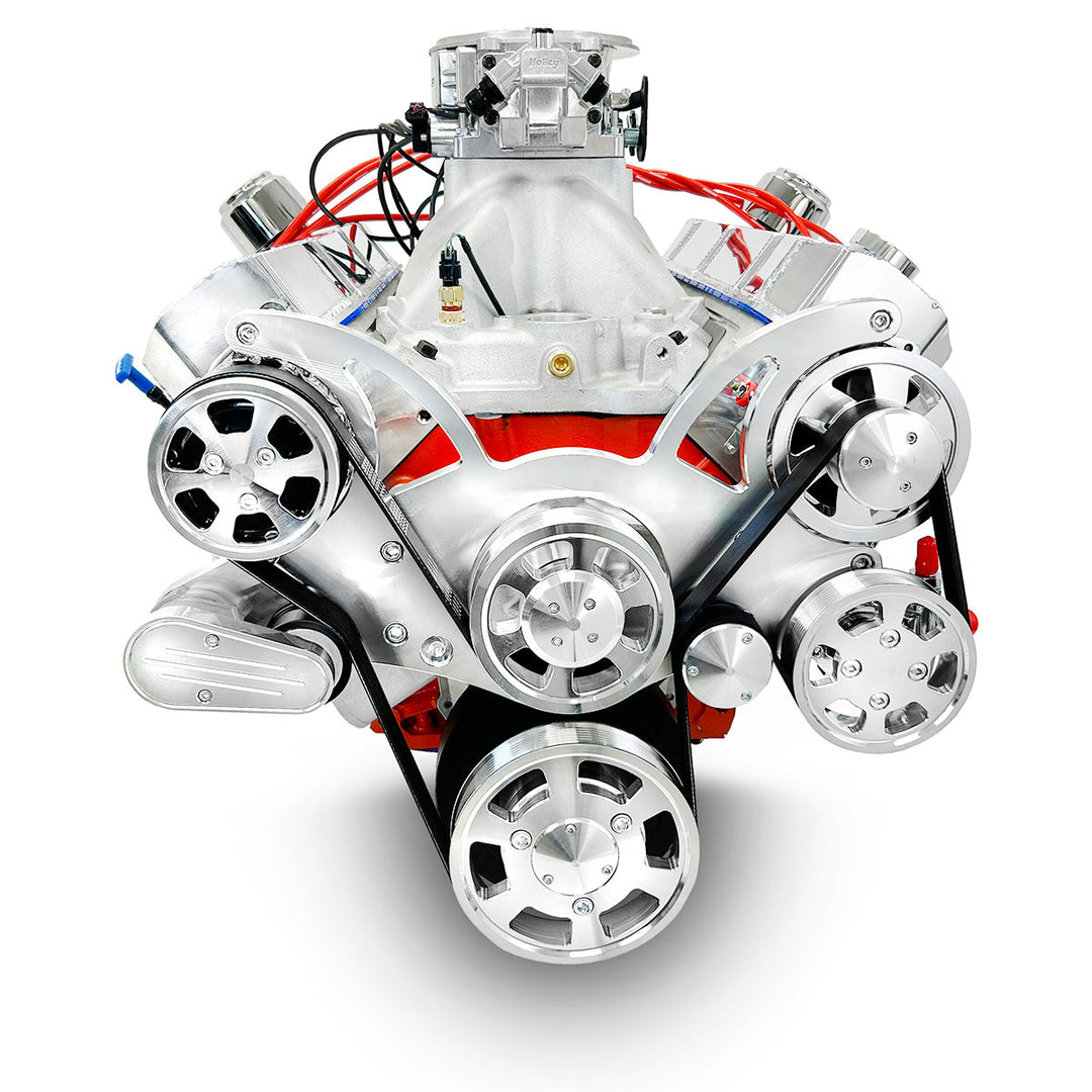 GM Big Block Compatible 632 c.i. ProSeries Engine - 815 Horsepower - Deluxe Dressed with Polished Pulley Kit - Fuel Injected