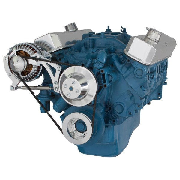 Chrysler SB Compatible Front Accessory Drive - V-Belt with Alternator | Water Pump | Brackets and Bolts