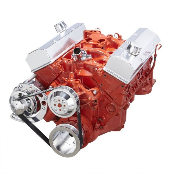 GM SB Compatible Front Accessory Drive - Quick Serpentine with Alternator | Water Pump | Brackets and Bolts