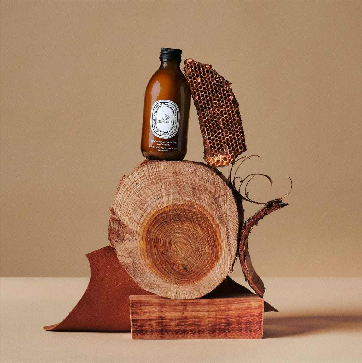 La Droguerie - Lait d’entretien cuir et bois à la cire d’abeille