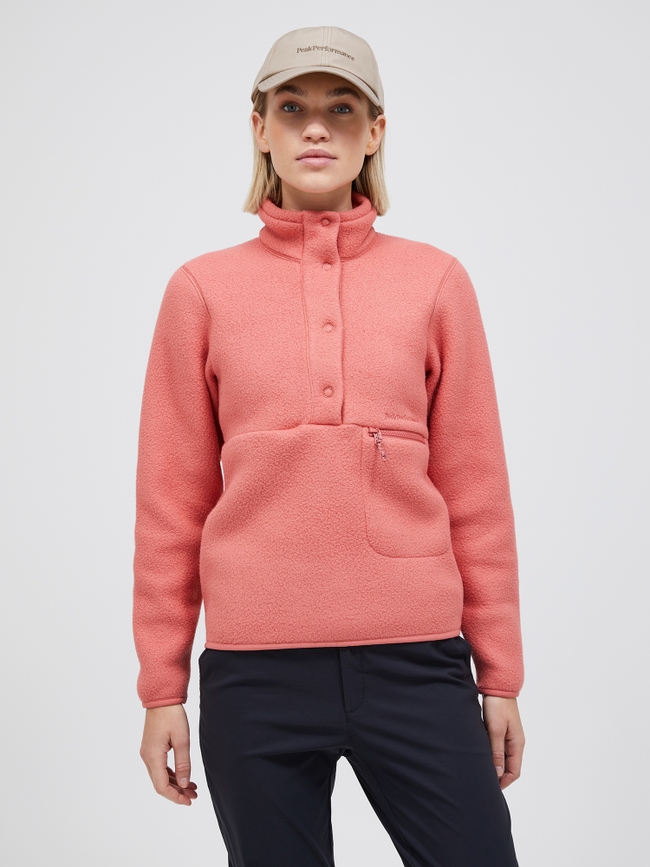Fleece Snap T-Neck Women