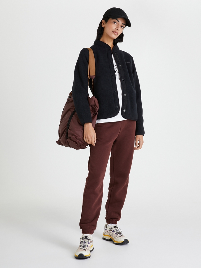 Fleece Snap Cardigan Women