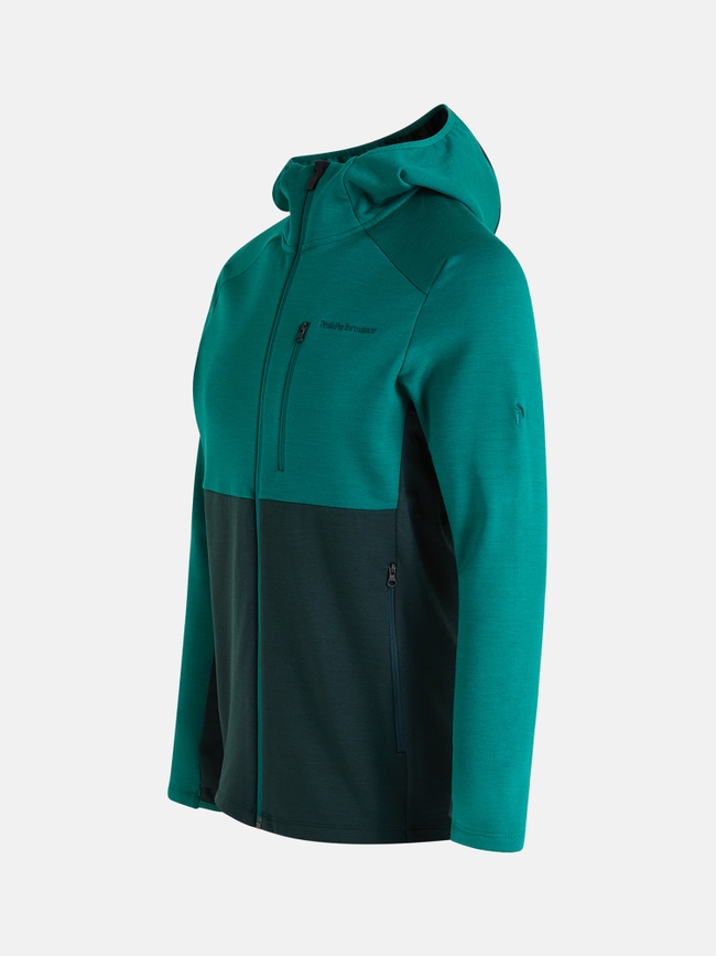 Vertical Mid Zip Hood Jacket Men