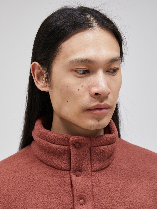 Fleece Snap T-Neck Men