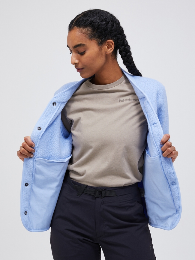 Fleece Snap Cardigan Women