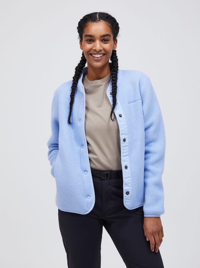 Fleece Snap Cardigan Women