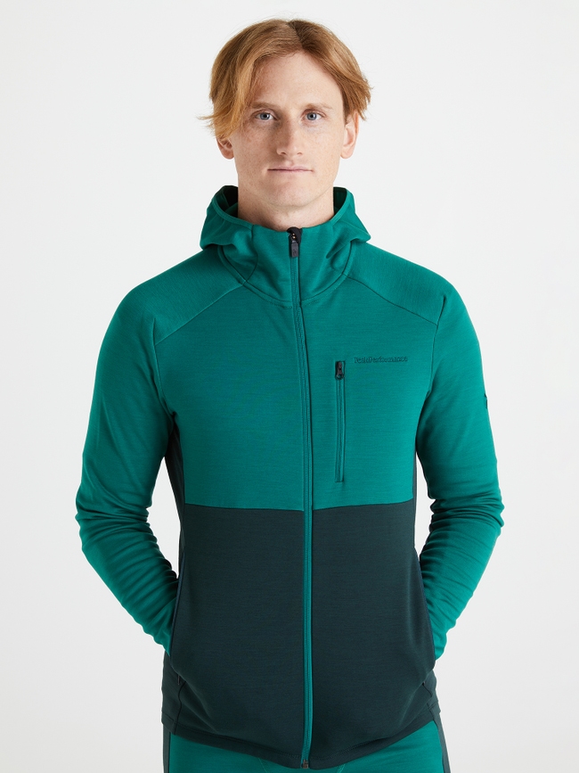 Vertical Mid Zip Hood Jacket Men