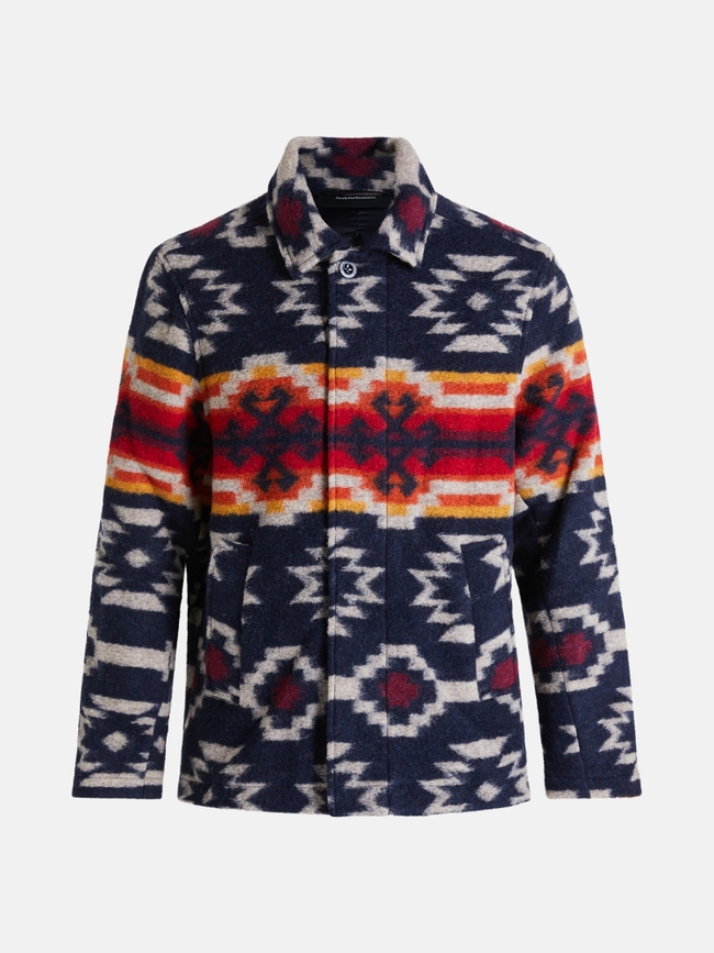 Wool Pattern Shirt Men