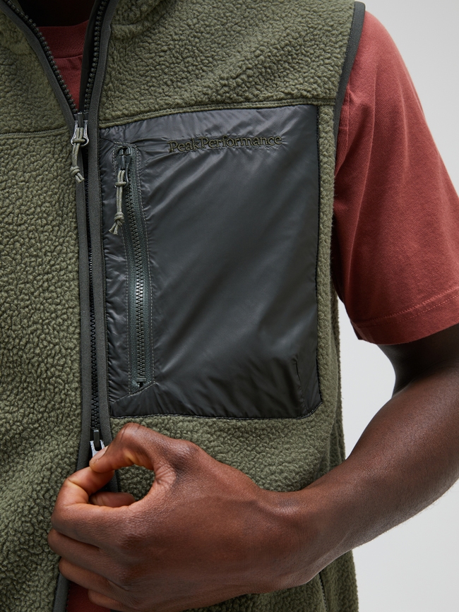 Pile Zip Vest Men