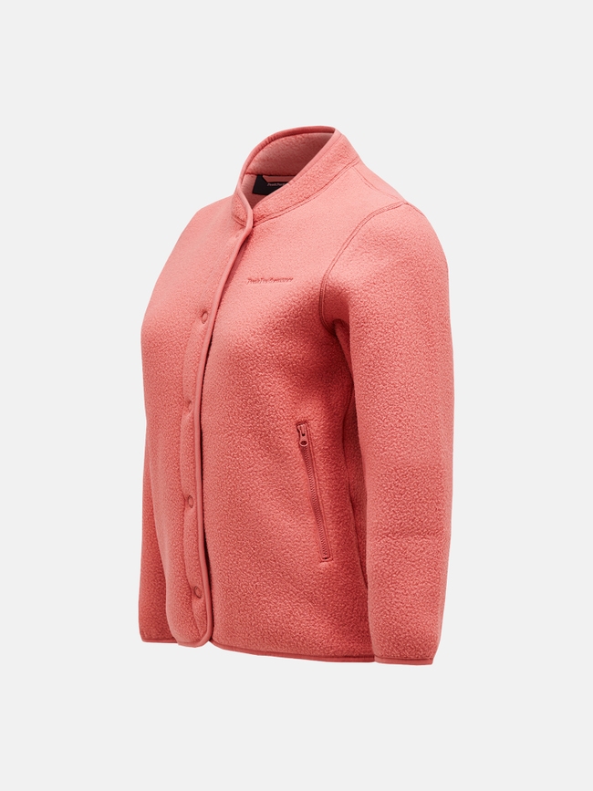 Fleece Snap Cardigan Women