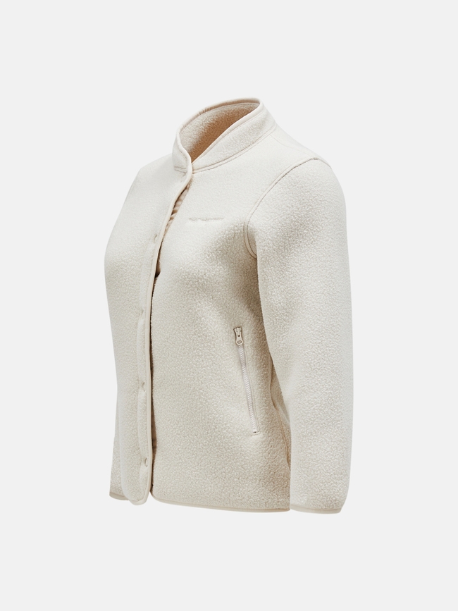 Fleece Snap Cardigan Women