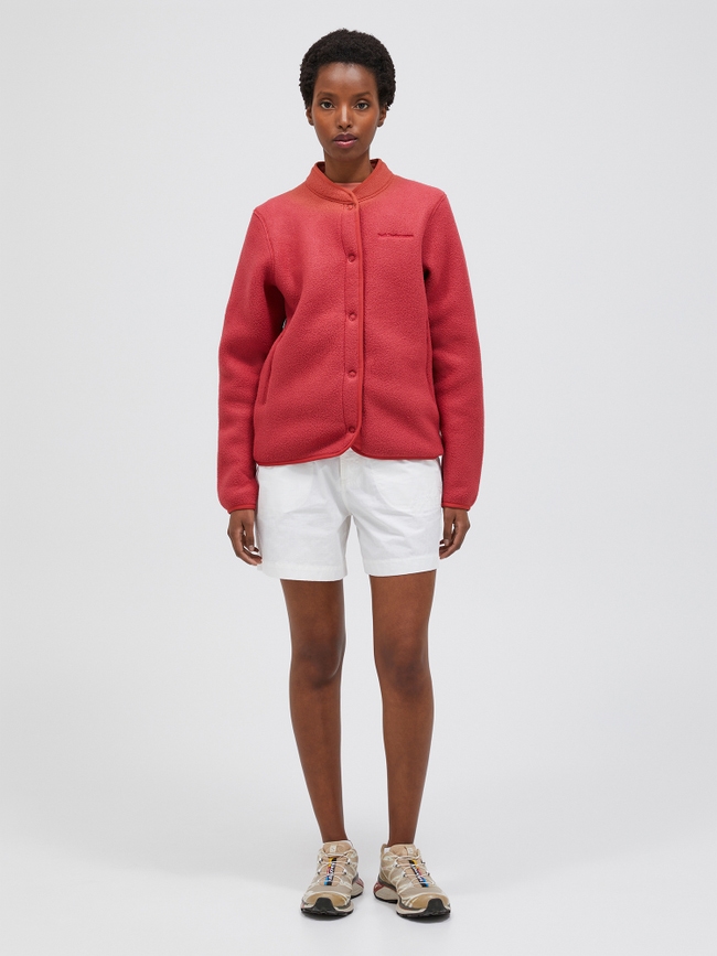 Fleece Snap Cardigan Women