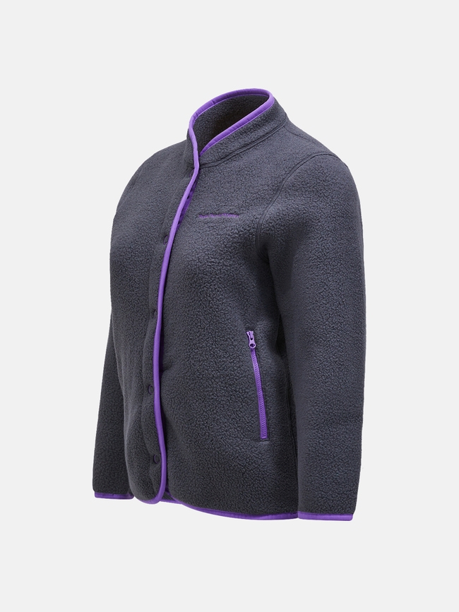 Fleece Snap Cardigan Women