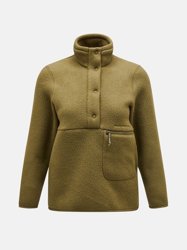 Fleece Snap T-Neck Women