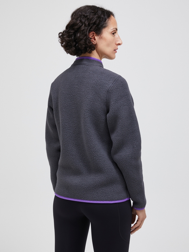 Fleece Snap Cardigan Women