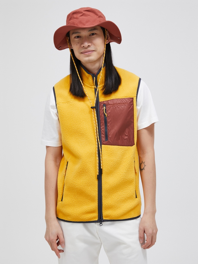 Pile Zip Vest Men