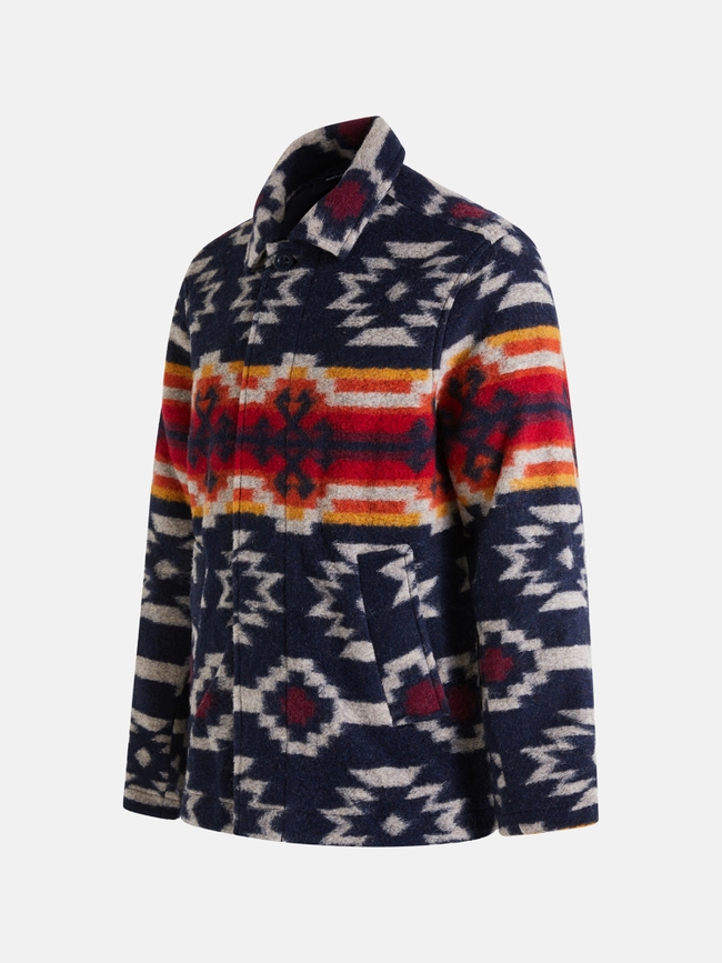 Wool Pattern Shirt Men