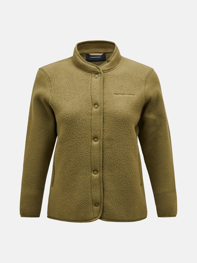 Fleece Snap Cardigan Women