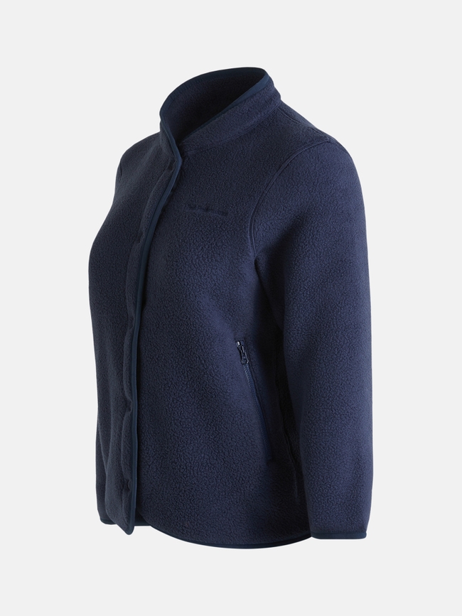Fleece Snap Cardigan Women