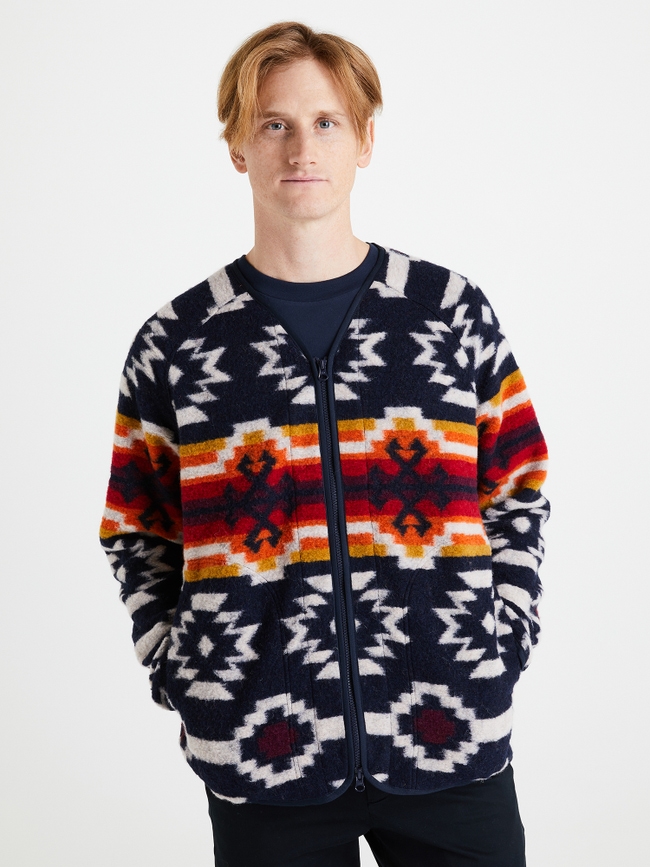 Wool Blend Cardigan Men