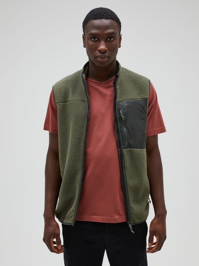 Pile Zip Vest Men