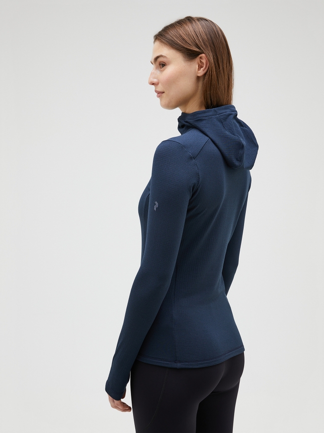 Light Hooded Fleece Half Zip Women