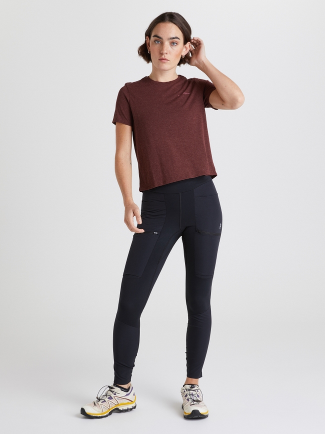 Wool Blend Cropped Short Sleeve Women