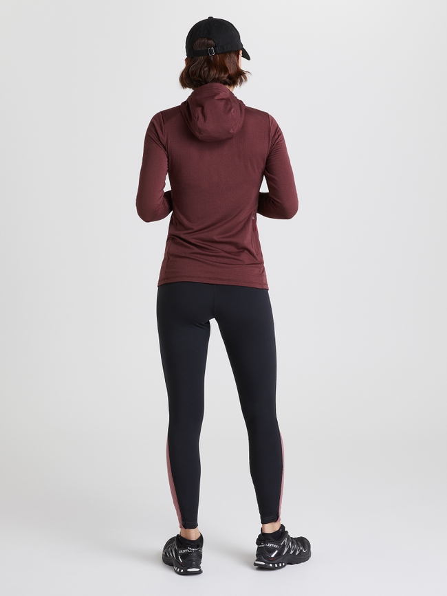 Light Hooded Fleece Half Zip Women