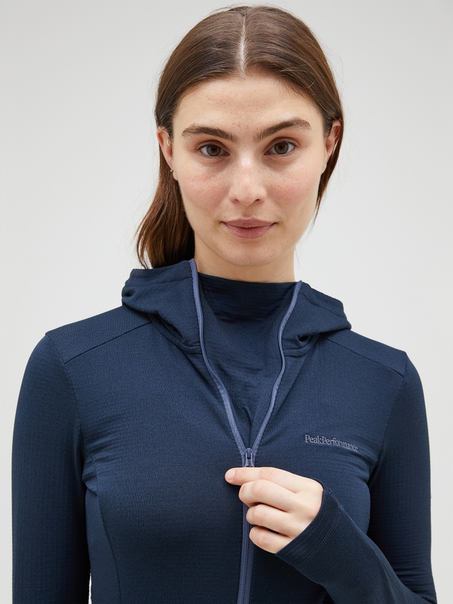 Light Hooded Fleece Half Zip Women