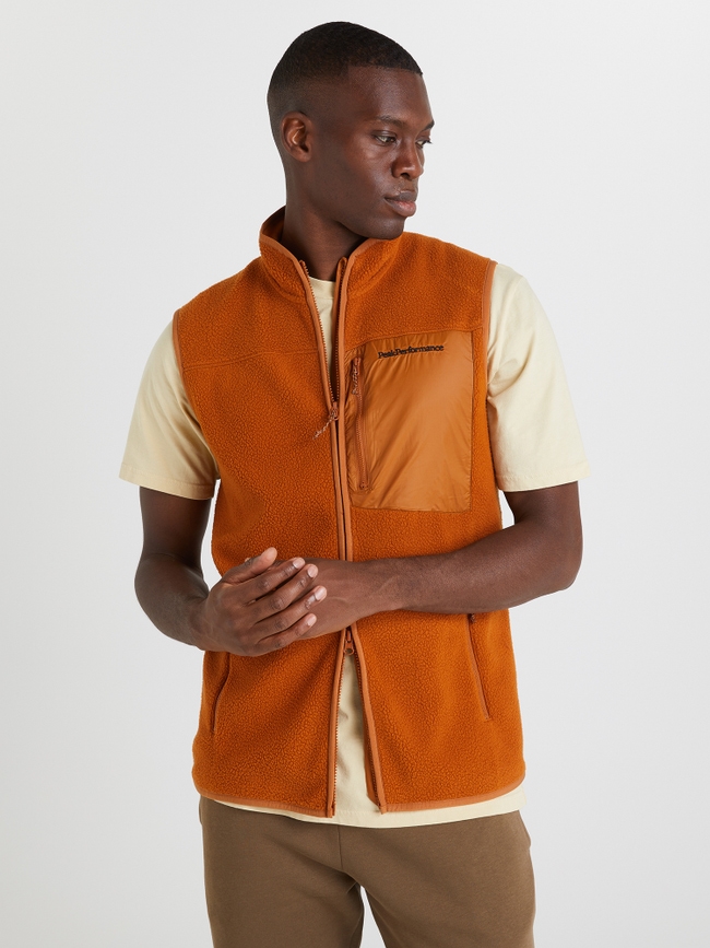 Pile Zip Vest Men