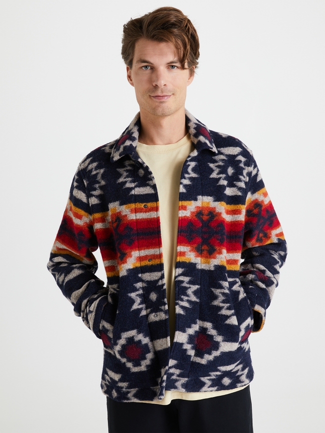 Wool Pattern Shirt Men