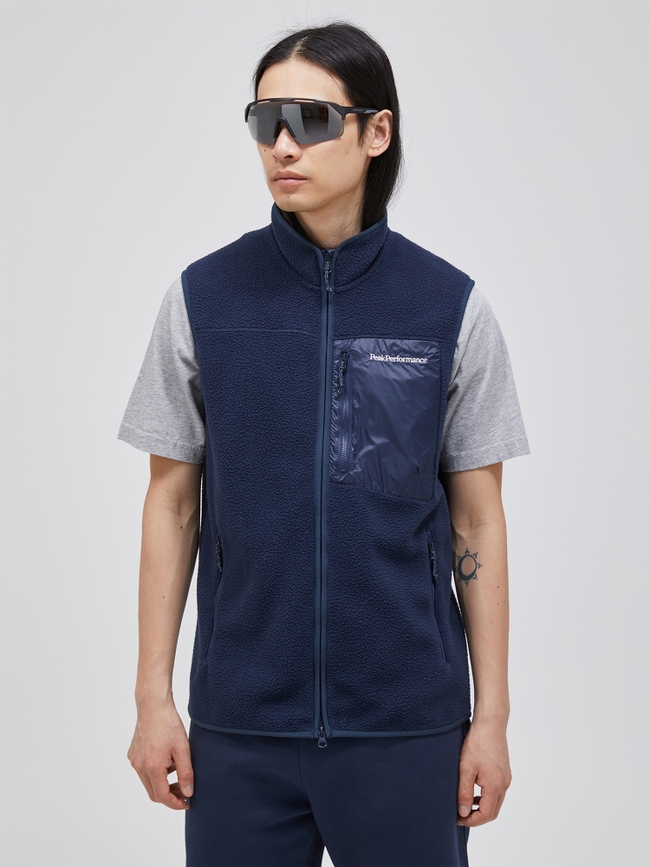 Pile Zip Vest Men