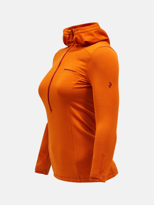 Light Hooded Fleece Half Zip Women